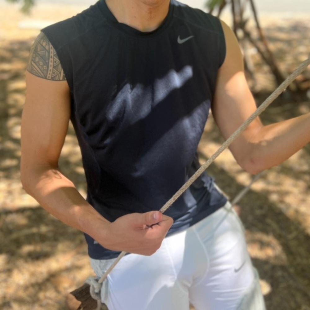 NIKE MEN SLEEVELESS TANK TOP SHIRT WORKOUT MESH BACK PANEL VEST PRO COMBAT SPORT